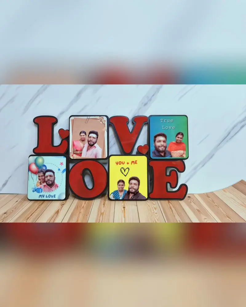 LOVE collage wall frame