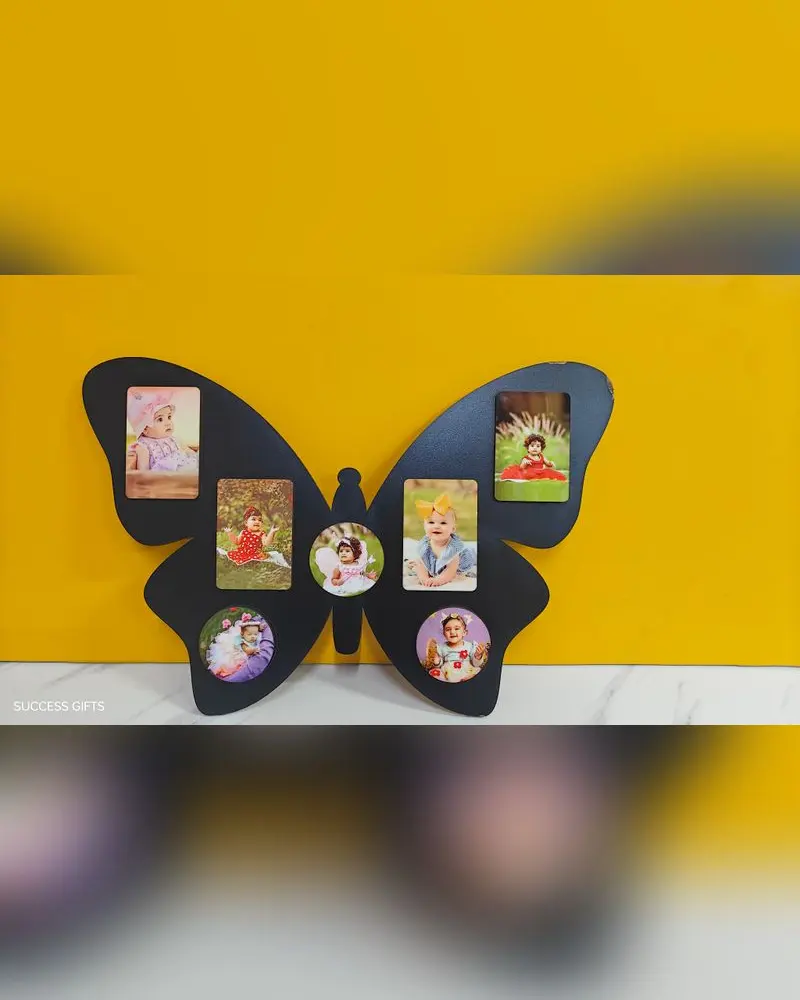 Butterfly-shaped collage frame